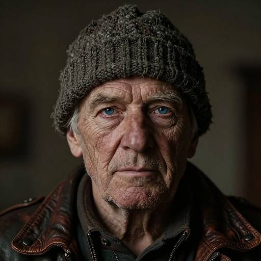 Hyperrealist Portrait of Elderly Nordic Man
