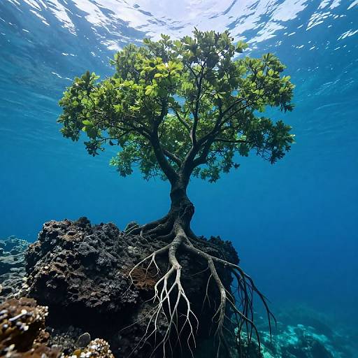 Defiant Tree Over Ocean Depths