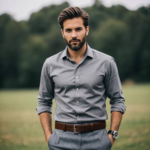 Man Wearing Grey Shirt Outdoors
