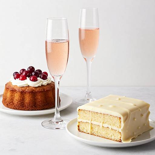 Festive Wine and Cake Delight