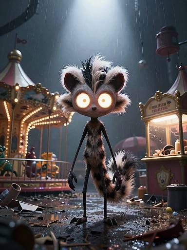 Spooky Skunk in Ruined Carnival