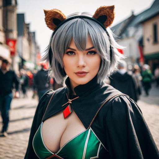 Lifestyle costume photo of Absinthe (arknights). Cosplay clothes