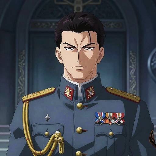 Fascist Anime Authoritarian Leader Portrait