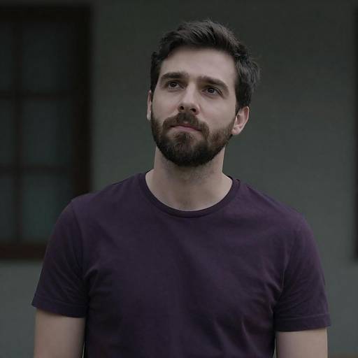 Thoughtful Man in Cinematic Atmosphere