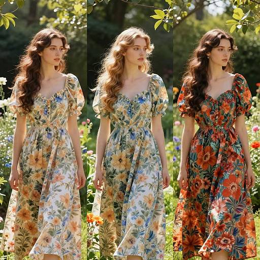 Floral Elegance in Lush Garden