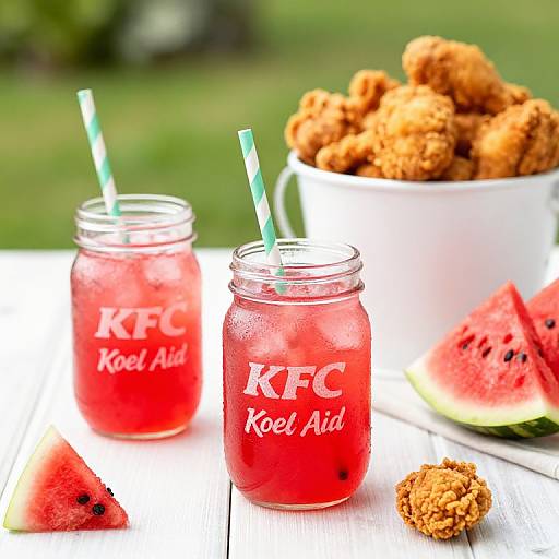 Summer Picnic with KFC and Watermelon