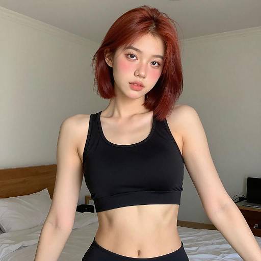 Sporty Redhead Girl Fisheye POV