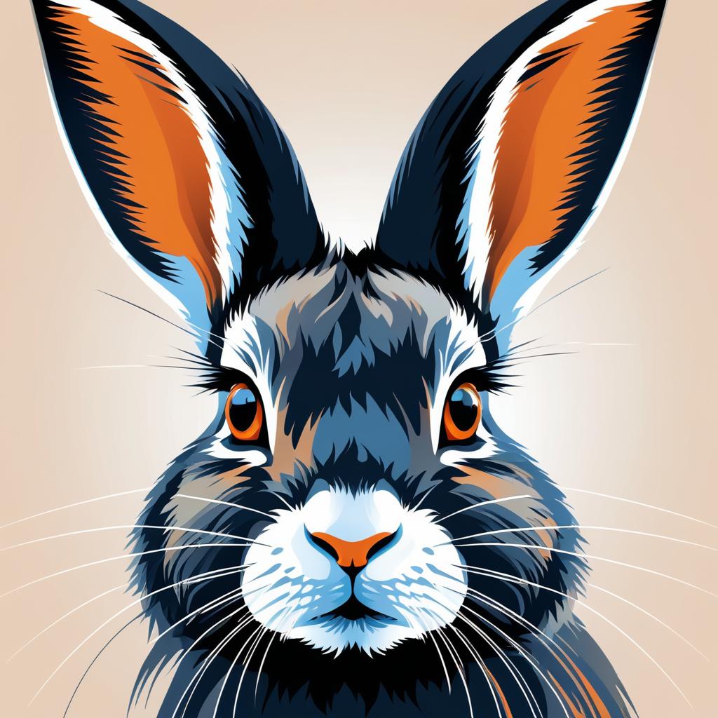 Soulful Rabbit Vector Art Design