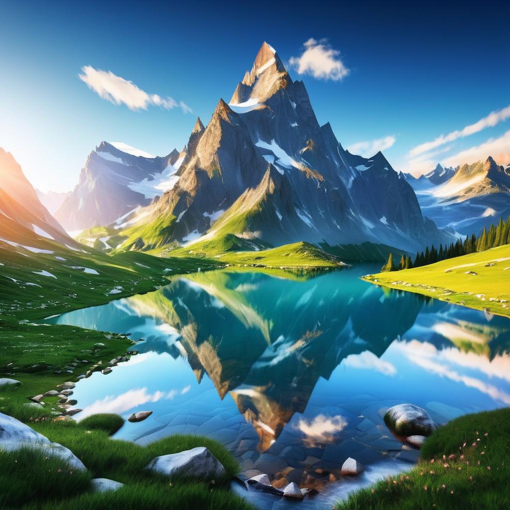 Breathtaking Majestic Mountain Landscape Scene