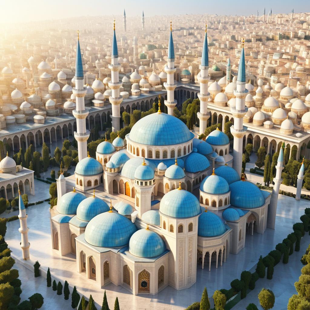 Majestic Istanbul Mosque from Above