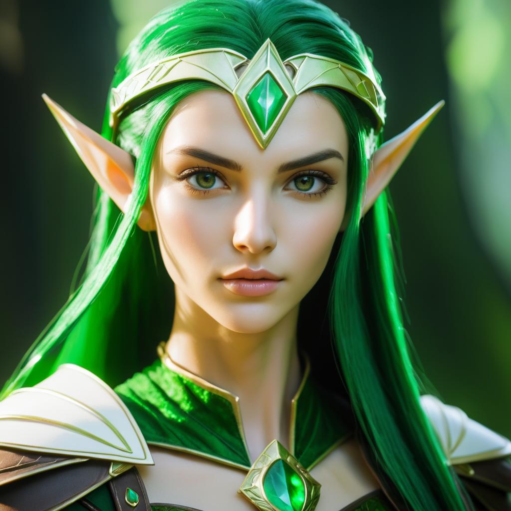 Elegant Elf Ranger Portrait - Lysandra