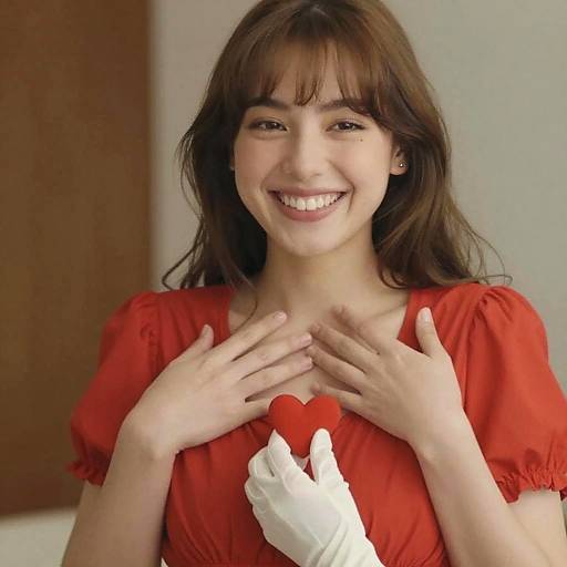 Blurred Shot of Woman with Heart