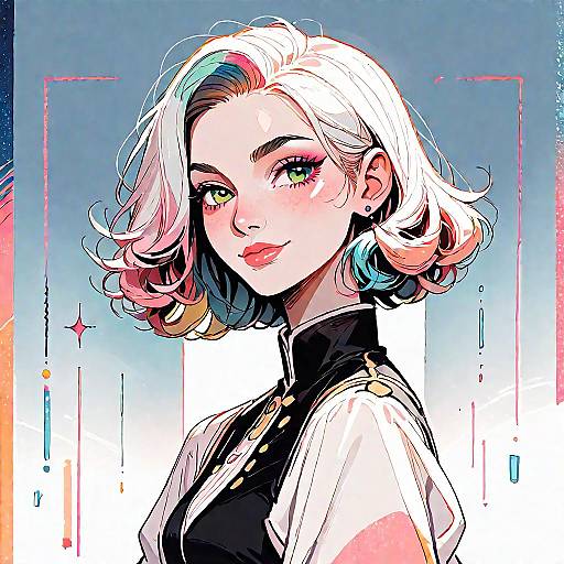 Girl with Long Black Hair in Nature