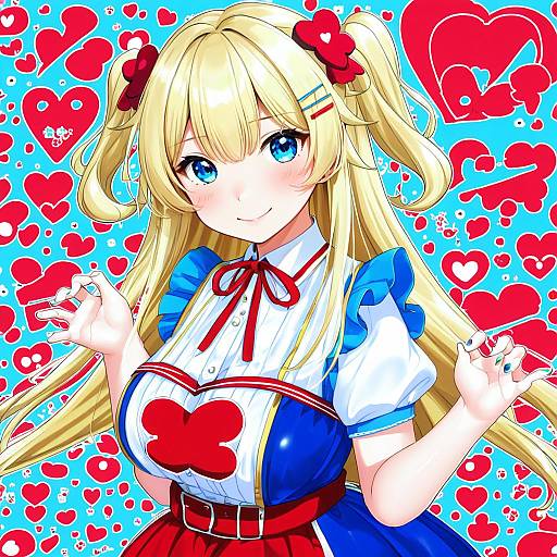 Illustration of Haaton (akai haato), hololive in the style of Hidari (left side)