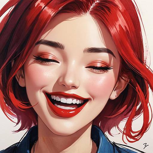 Colorful Abstract Dual Portrait Sketch