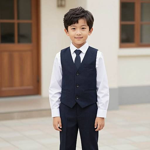 Young Boy in Smart Outfit