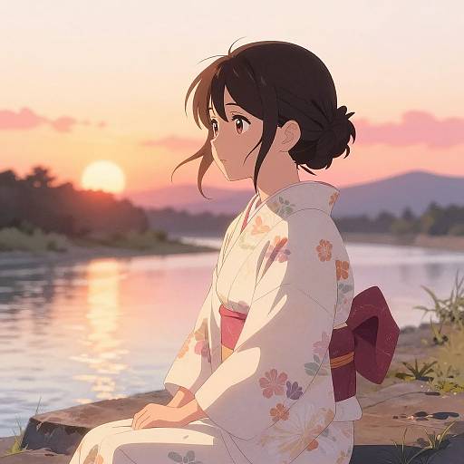 Peaceful Anime Girl by Riverside