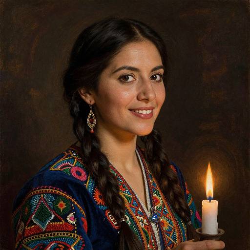 Photorealistic Portrait of Romani Native Woman