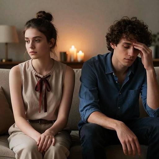 Candlelit Moment in a Cozy Room