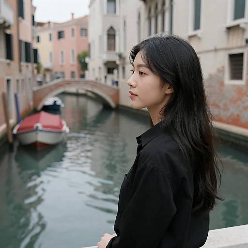 Asian Woman on Venice Canal