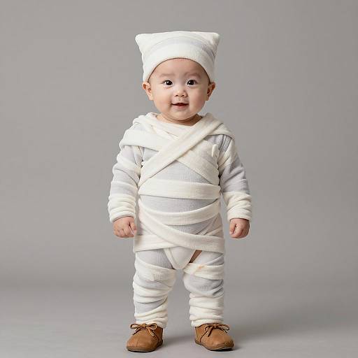 Adorable Baby in Cute Mummy Costume
