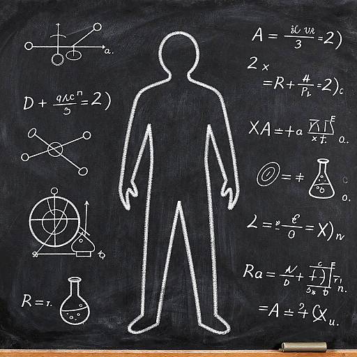 Chalk Outline with Math Formulas