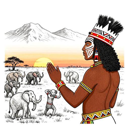 Zulu Chief Orchestrating Battle Plans