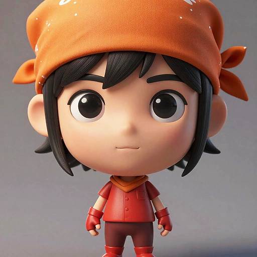 Photorealistic Girl with Orange Bandana