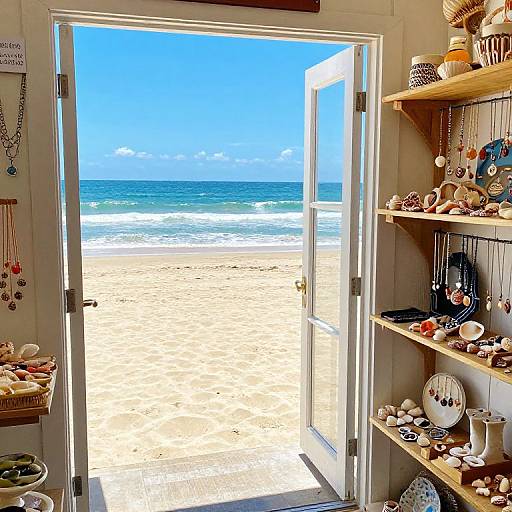 Beachside Souvenir Shopkeeper Scene