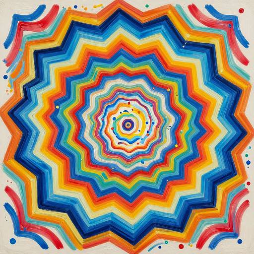 Vibrant Zig Zag Spiral Vortex