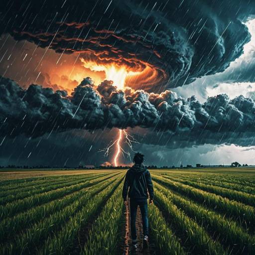 Pixelated Anime Storm Chaser Illustration Pixelated Anime Storm Chaser Illustration