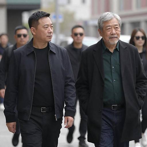 Urban Stroll: Two Men in the City