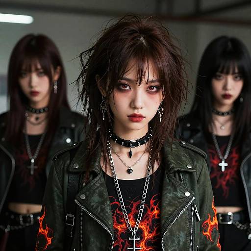 Punk Rock Style Women with Fiery Outfits