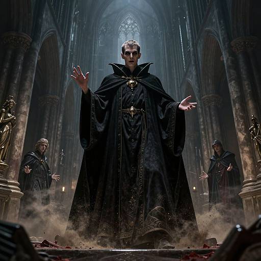 Dark Bishop in Cathedral Portrait