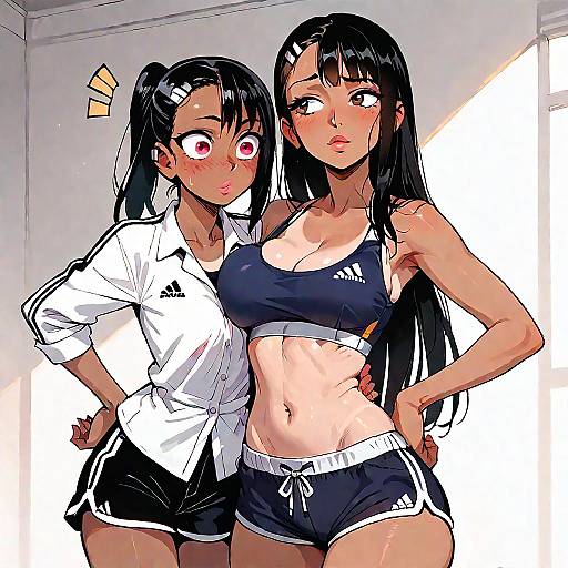Nagatoro and Sana in Sports Fashion