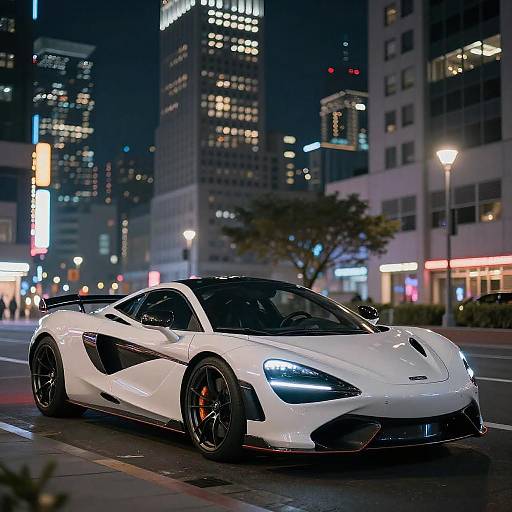 Cinematic Neon Widebody Sports Car