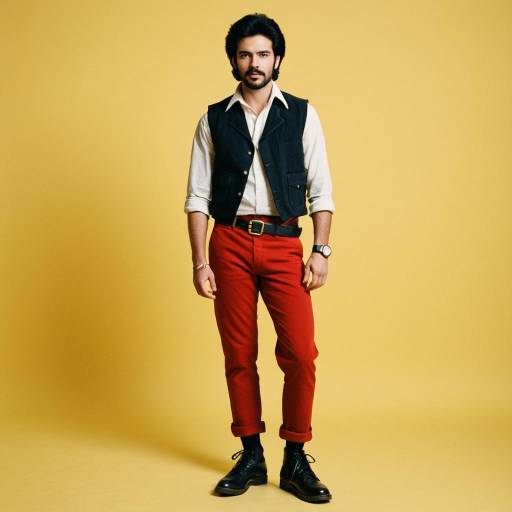 Stylish Eighties Costume Male in Full Body