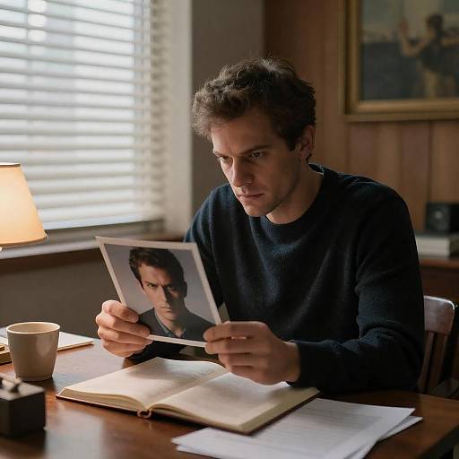 Intense Portrait of a Thoughtful Man