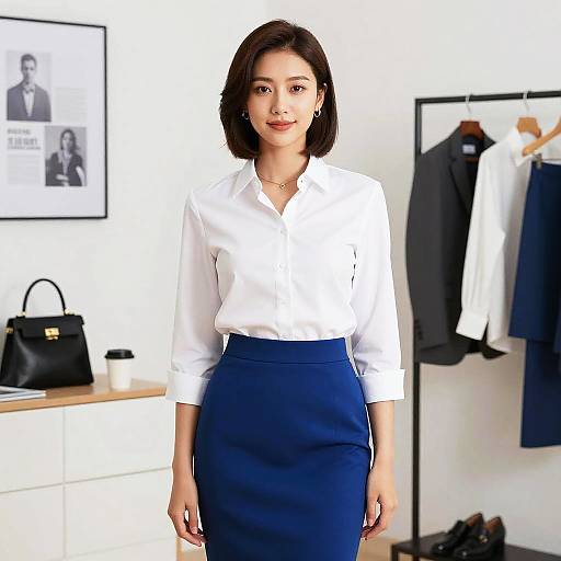 Professional Woman in Stylish Outfit