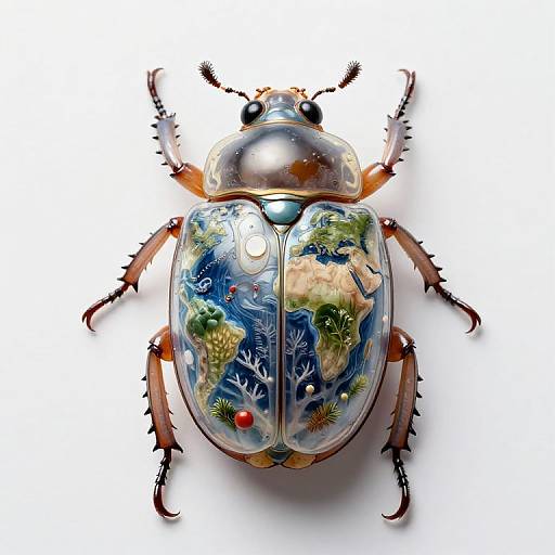 Colossal Beetle with Ecosystem Shell