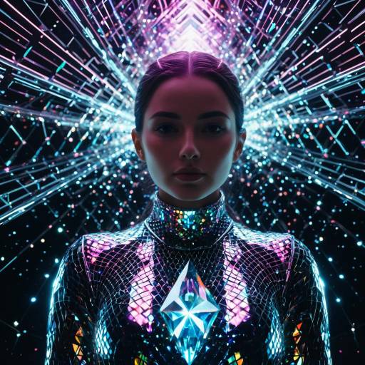 Futuristic Celestial Woman in Glossy 3D Futuristic Celestial Woman in Glossy 3D