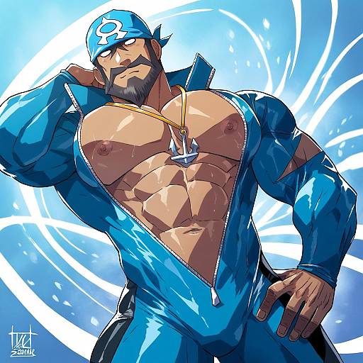 Illustration of Archie (pokemon), pokemon in the style of Cirenk