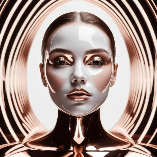 Stunning 3D Female Face in Rose Gold Stunning 3D Female Face in Rose Gold