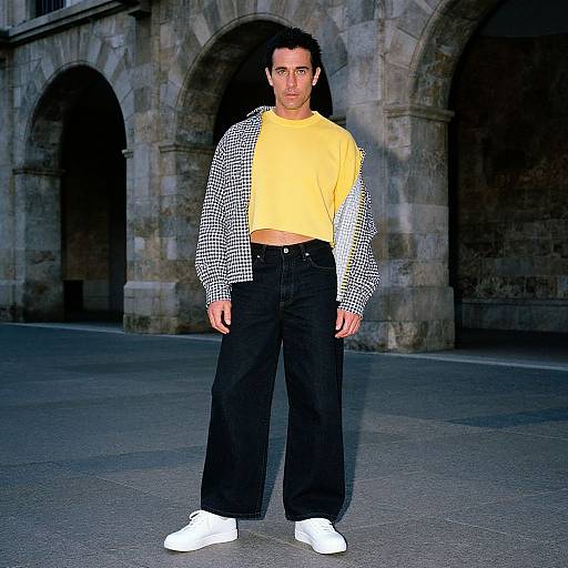 Man in Vibrant Streetwear by Arches