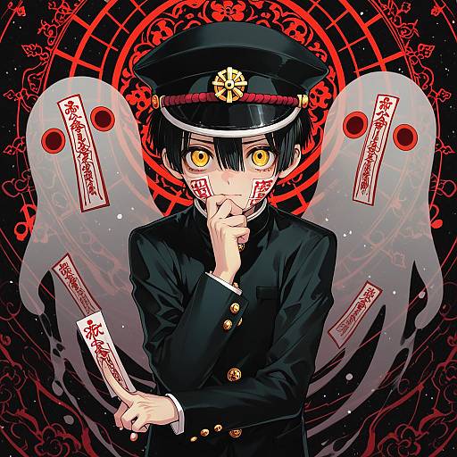 Illustration of Hanako (jibaku shounen hanako-kun), jibaku shounen hanako-kun in the style of Ito noizi