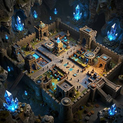 Mystical Underground City Battlemap