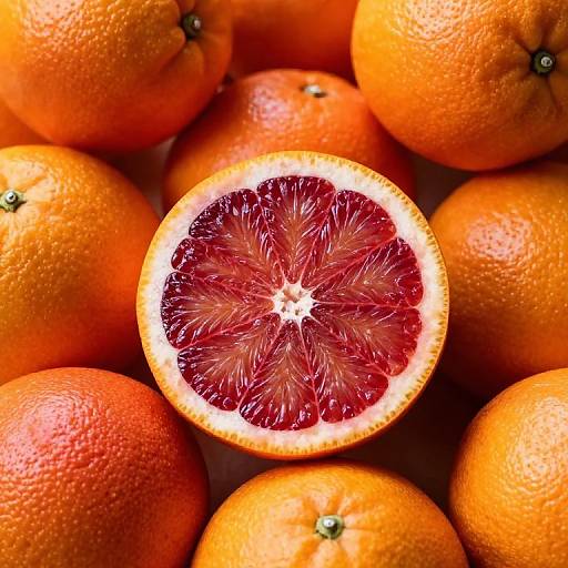 Vibrant Blood Oranges Display