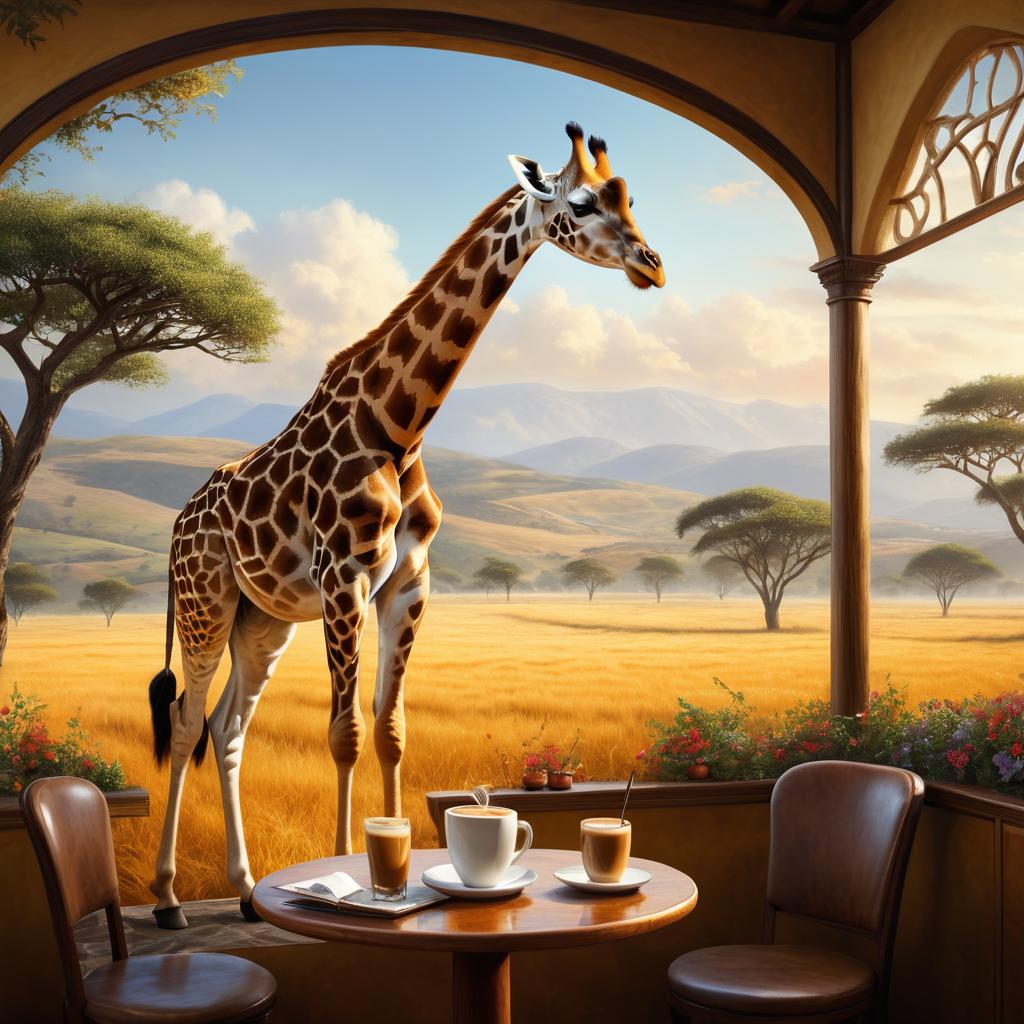 Giraffe Creating Hyper-Realistic Landscapes