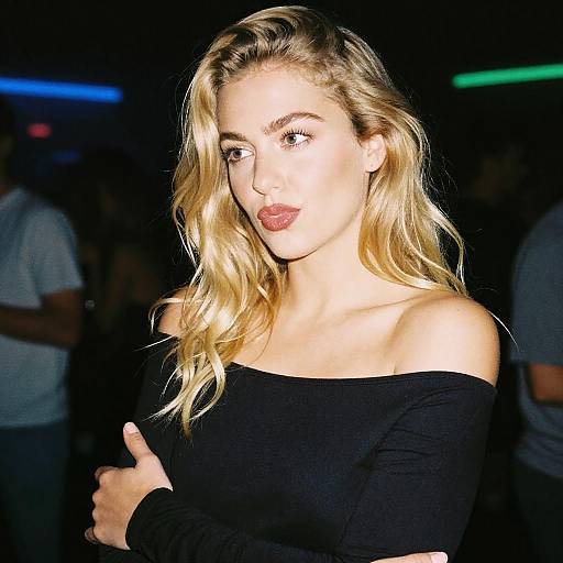 Blonde Woman in Nightlife Portrait