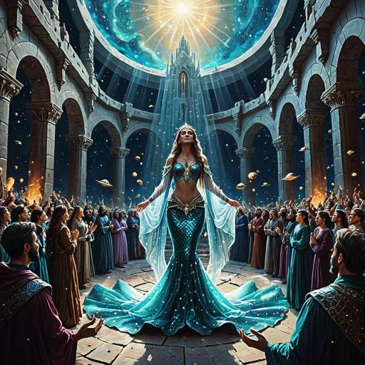 Fantasy Mermaid in Celestial Citadel